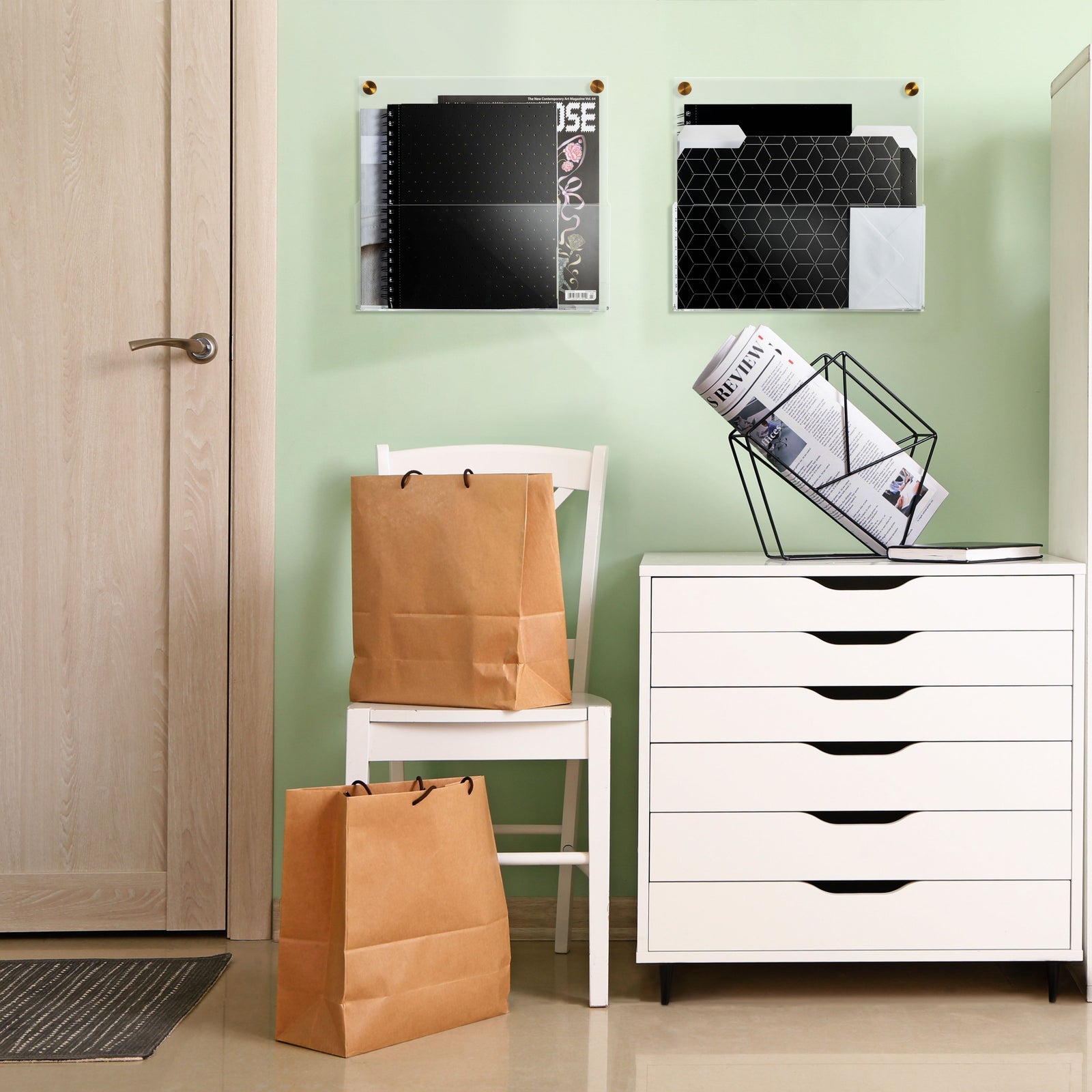 Premium Acrylic 2-Pack Wall File Holders