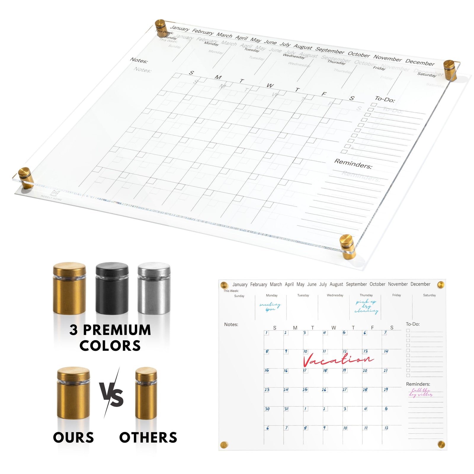 24" x 18" Acrylic Wall Calendar | Merely Home