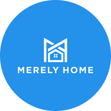 Blue Merely Home circle logo