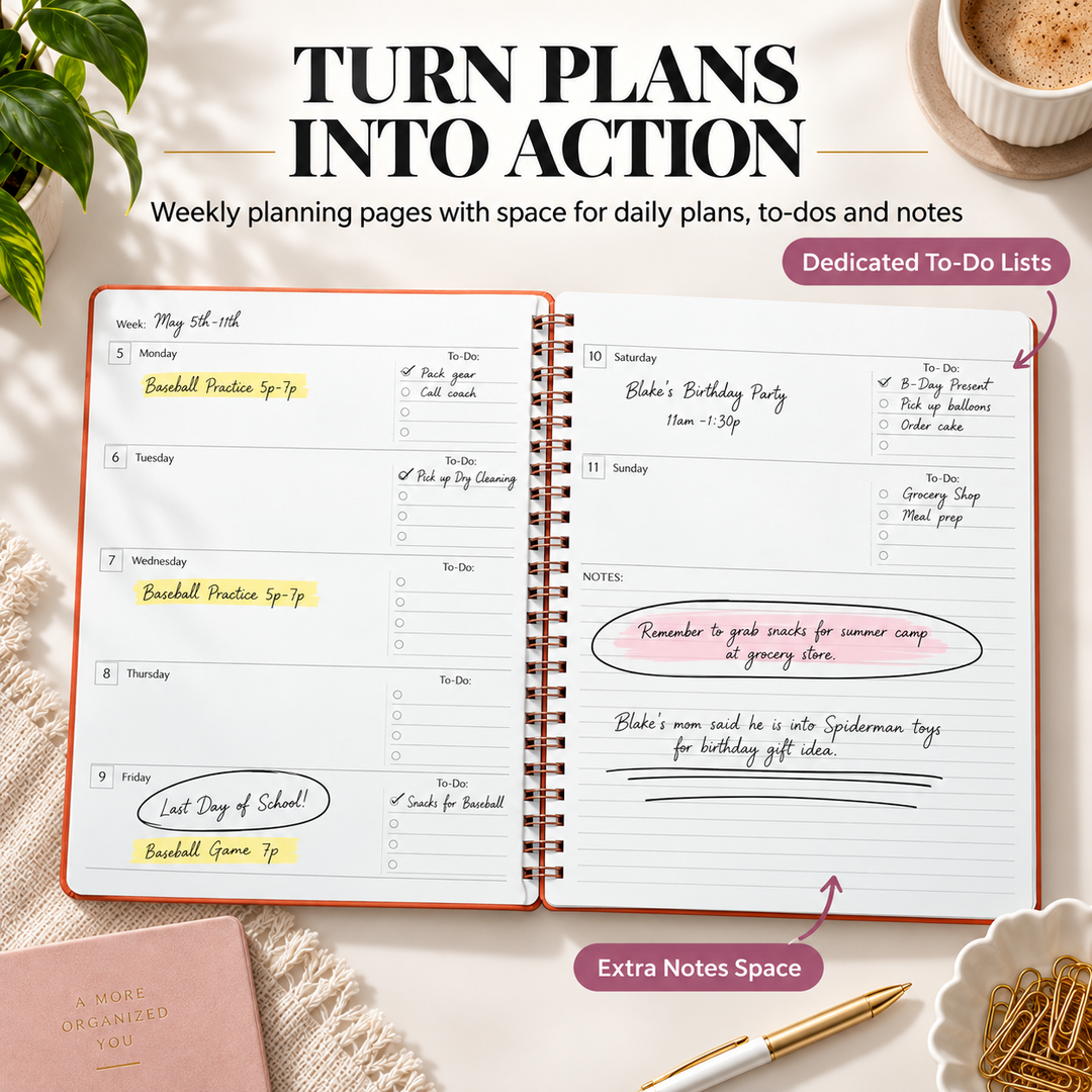Yearly Planner | Undated Monthly Planner with Weekly Pages | Merely Home