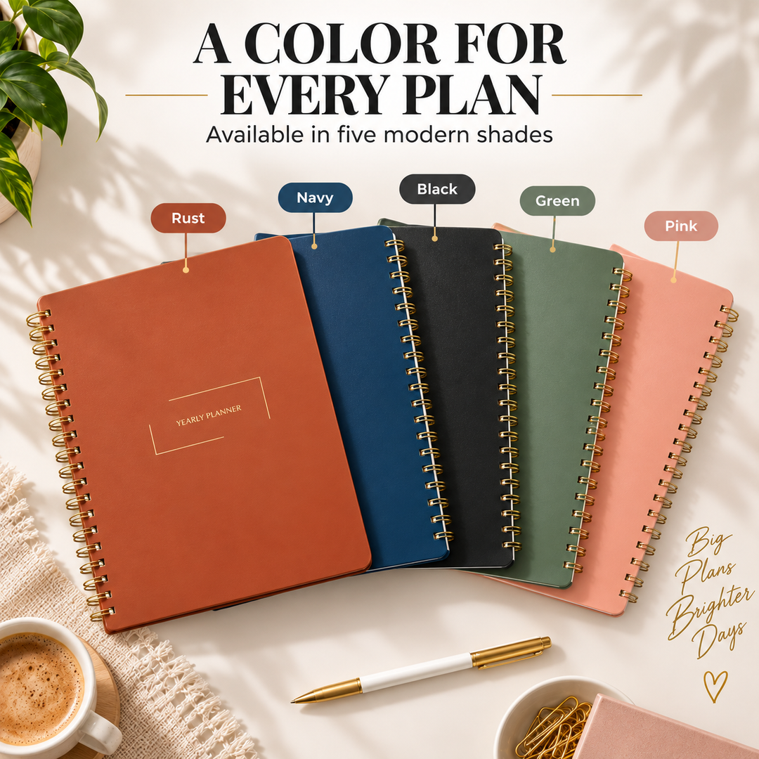 Yearly Planner | Undated Monthly Planner with Weekly Pages | Merely Home