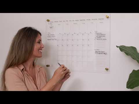 Promotional Video of the 24" by 18" acrylic wall calendar by Merely Home